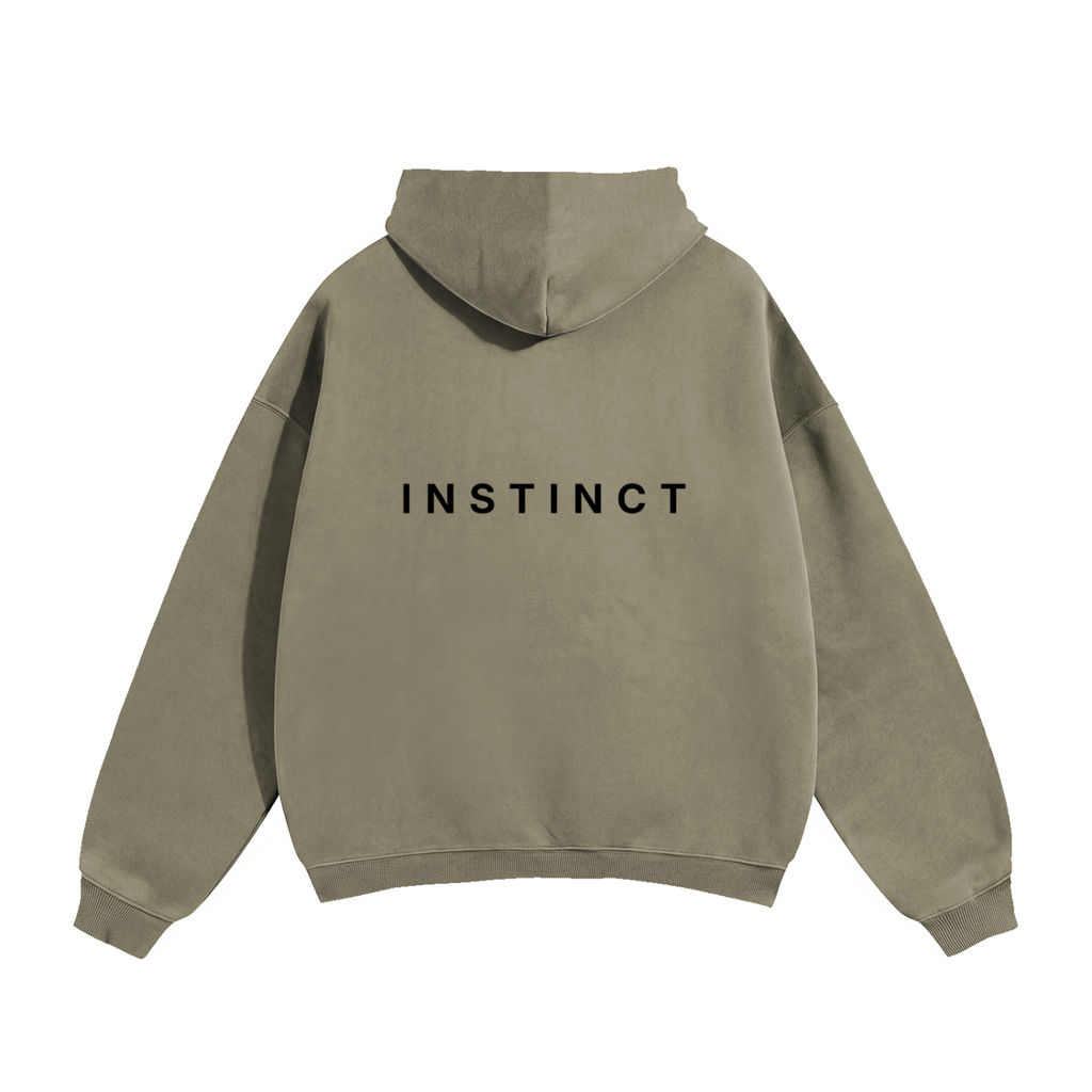Issue 01 Oversized Fleece Hoodie - Grey Coffee