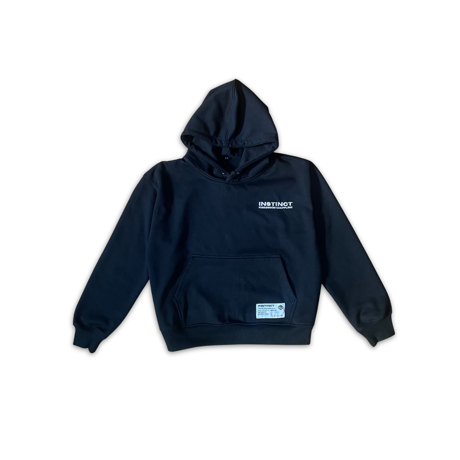 LOGO HEAVYWEIGHT COTTON FLEECE HOODIE - BLACK - INSTINCT JIU-JITSU
