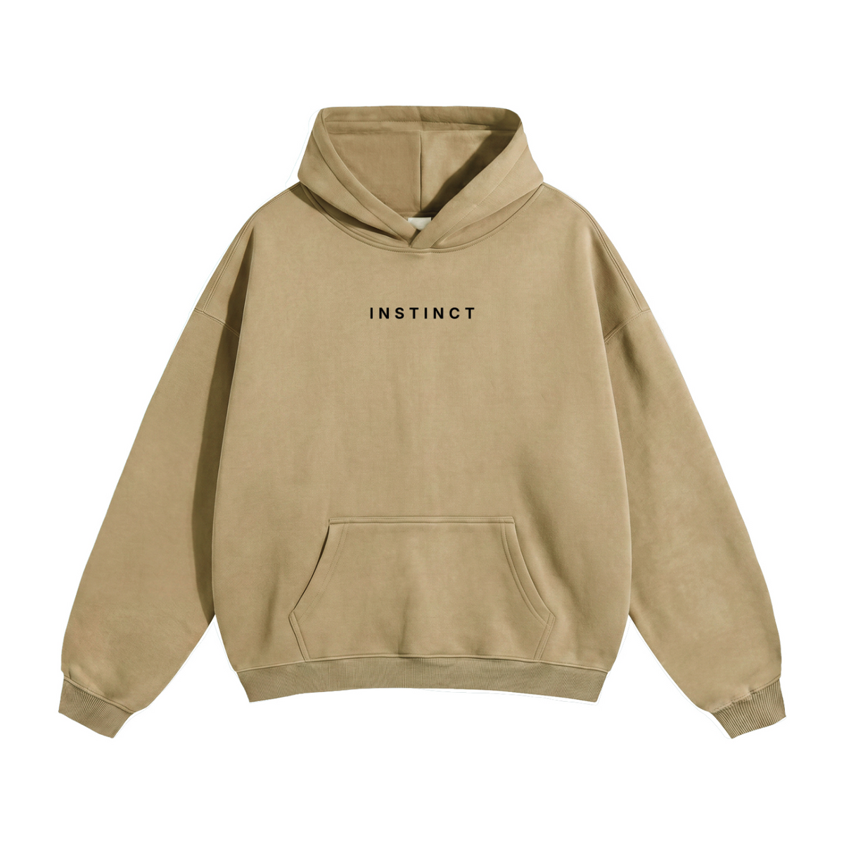 Issue 01 Oversized Fleece Hoodie - Gray Apricot