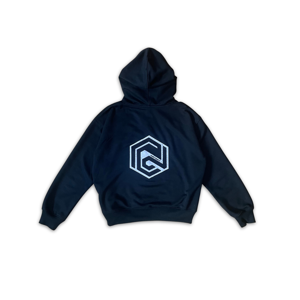 LOGO HEAVYWEIGHT COTTON FLEECE HOODIE - BLACK - INSTINCT JIU-JITSU