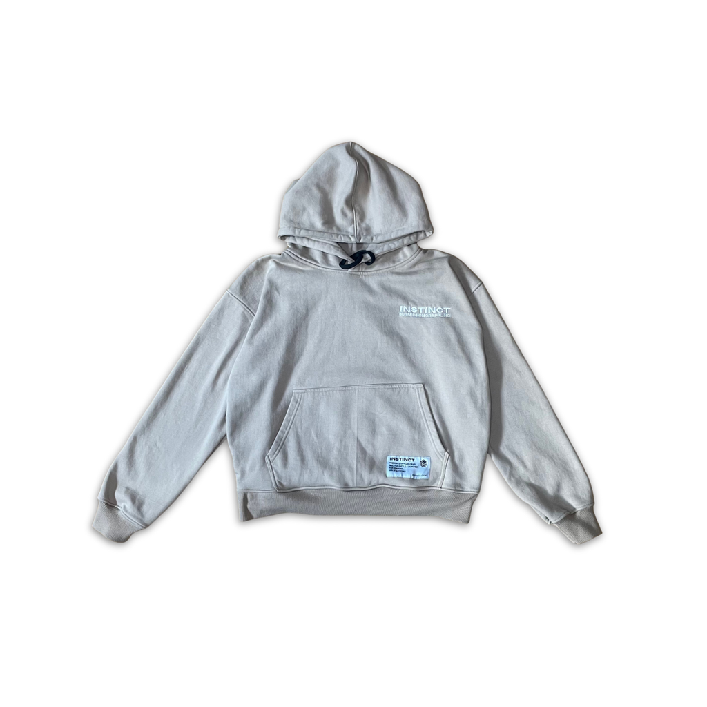 LOGO HEAVYWEIGHT COTTON FLEECE HOODIE - BEIGE - INSTINCT JIU-JITSU
