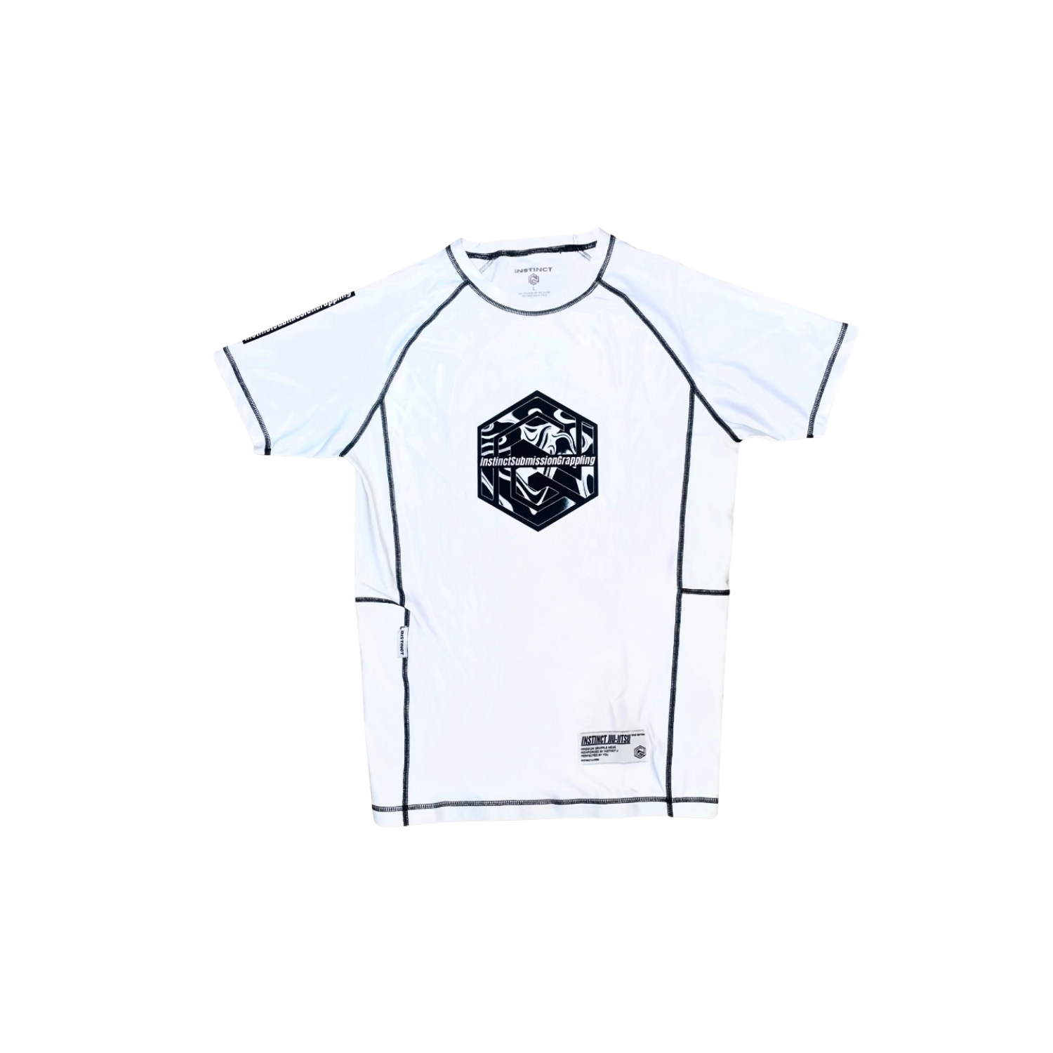"STATIC CHROME" SHORT SLEEVE RASH GUARD