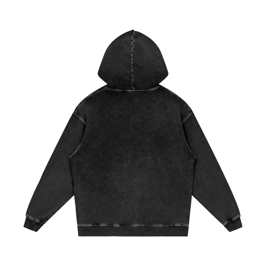 CrossAshi Snow Washed Loose Cotton Hoodie