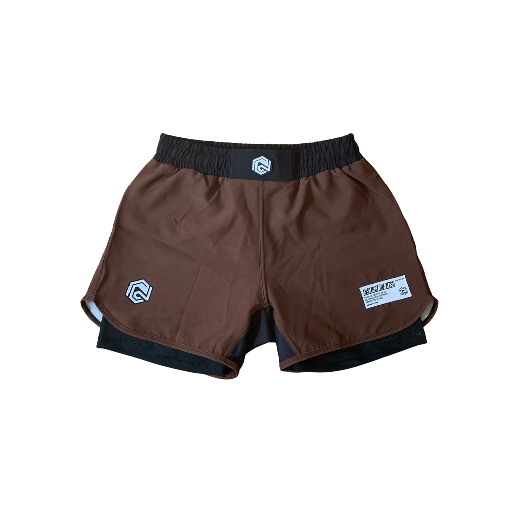 RANKED SERIES V1 COMBAT SHORTS - BROWN - INSTINCT JIU-JITSU