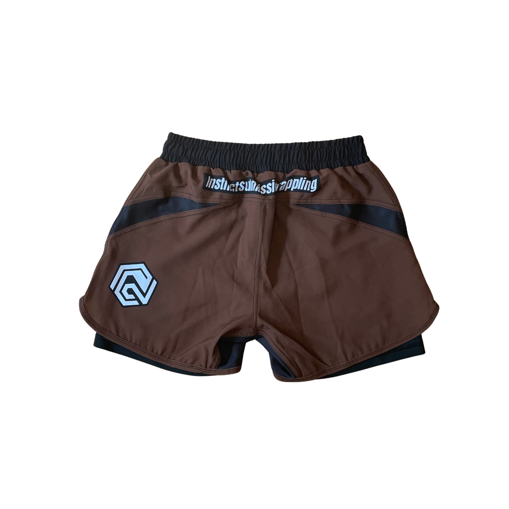 RANKED SERIES V1 COMBAT SHORTS - BROWN - INSTINCT JIU-JITSU