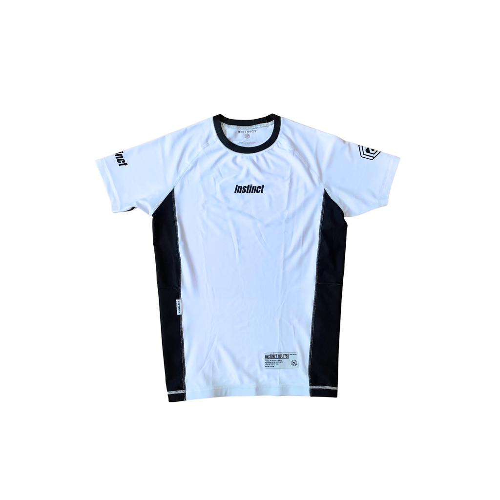 000 SERIES SHORT SLEEVE RASH GUARD - WHITE - INSTINCT JIU-JITSU