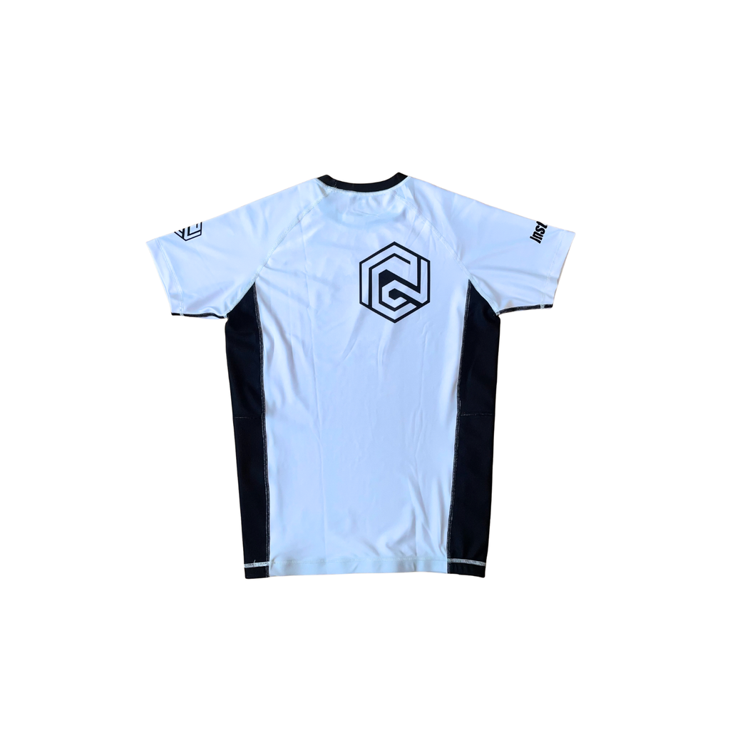 000 SERIES SHORT SLEEVE RASH GUARD - WHITE - INSTINCT JIU-JITSU
