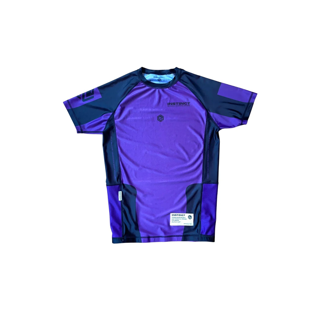 COMPETITOR SERIES SHORT SLEEVE RASH GUARD - PURPLE - INSTINCT JIU-JITSU
