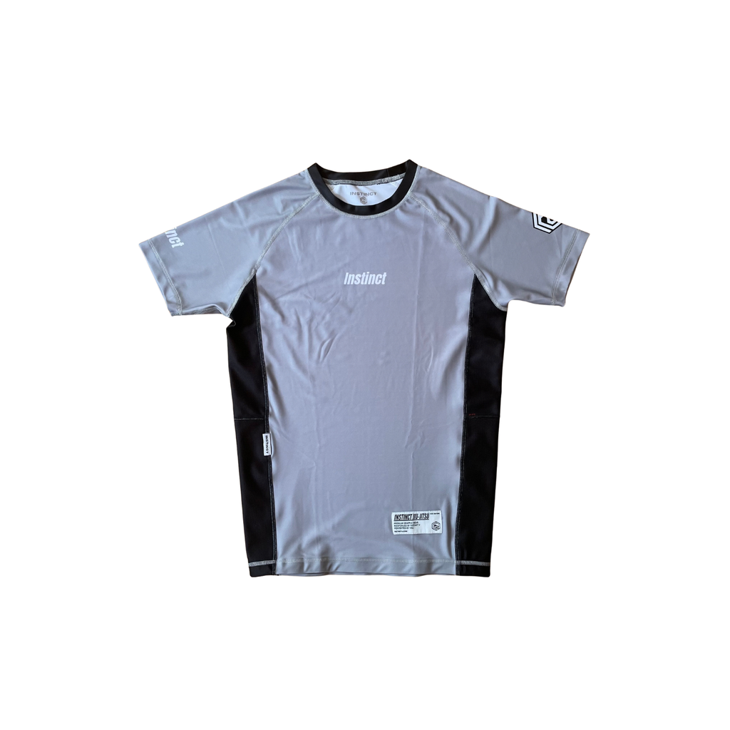 000 SERIES SHORT SLEEVE RASH GUARD - GREY - INSTINCT JIU-JITSU