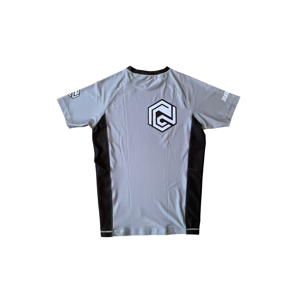 000 SERIES SHORT SLEEVE RASH GUARD - GREY - INSTINCT JIU-JITSU