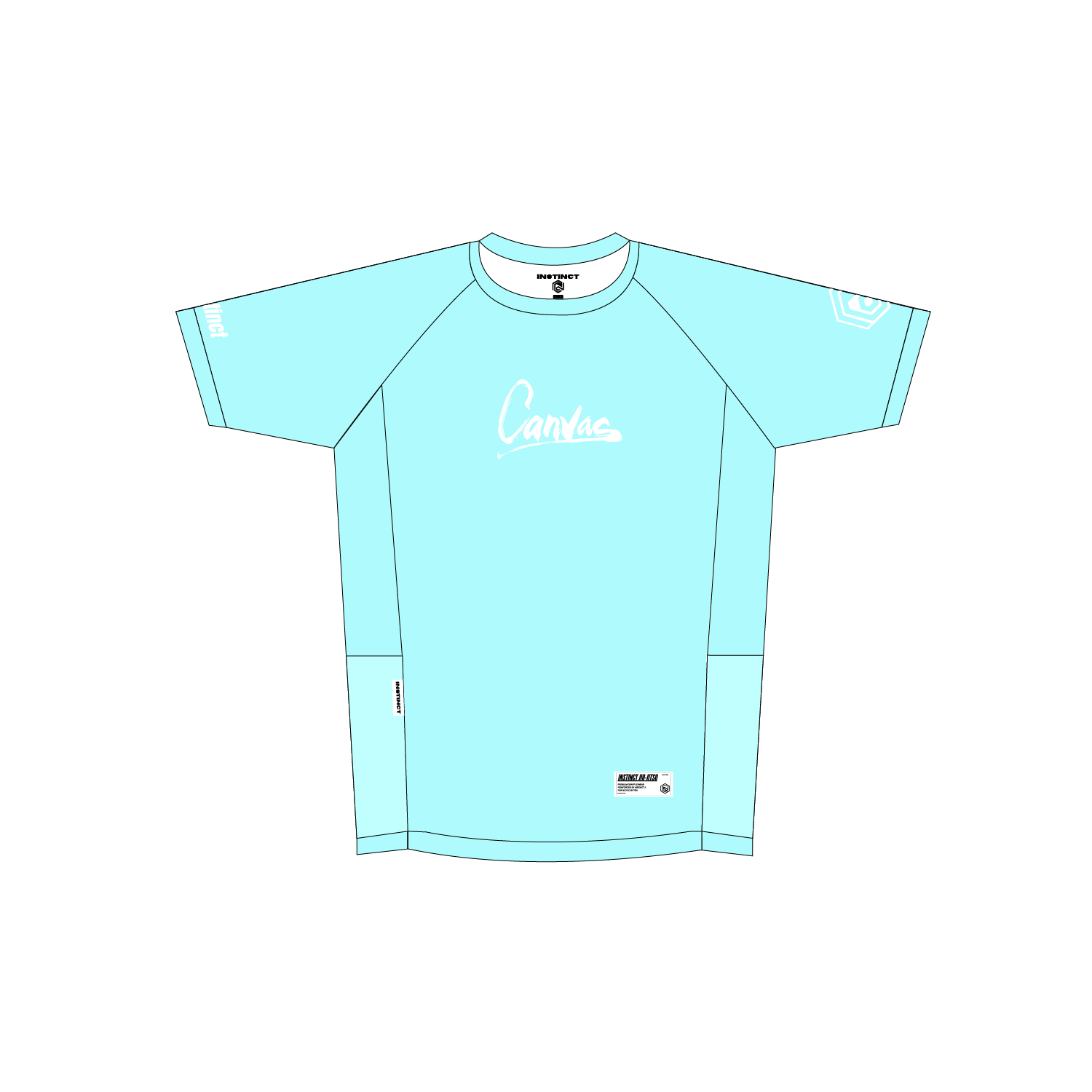 CANVAS SHORT SLEEVE RASH GUARD - BLUE
