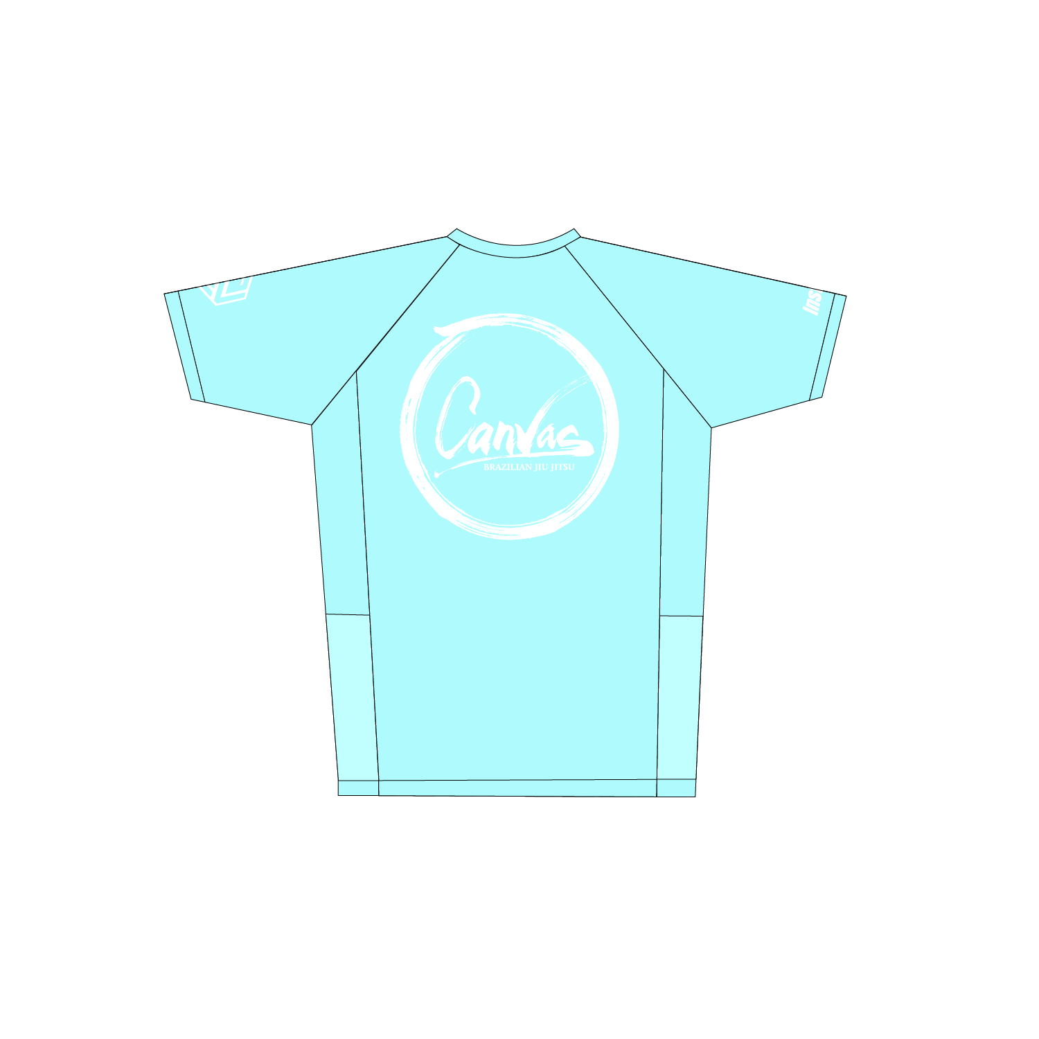 CANVAS SHORT SLEEVE RASH GUARD - BLUE