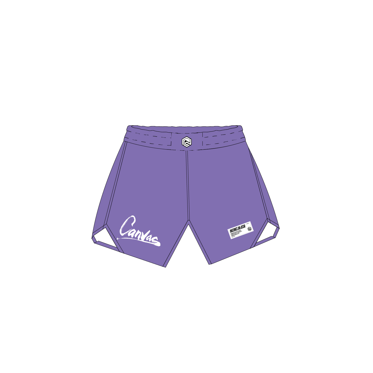 CANVAS COMBAT SHORTS - PURPLE