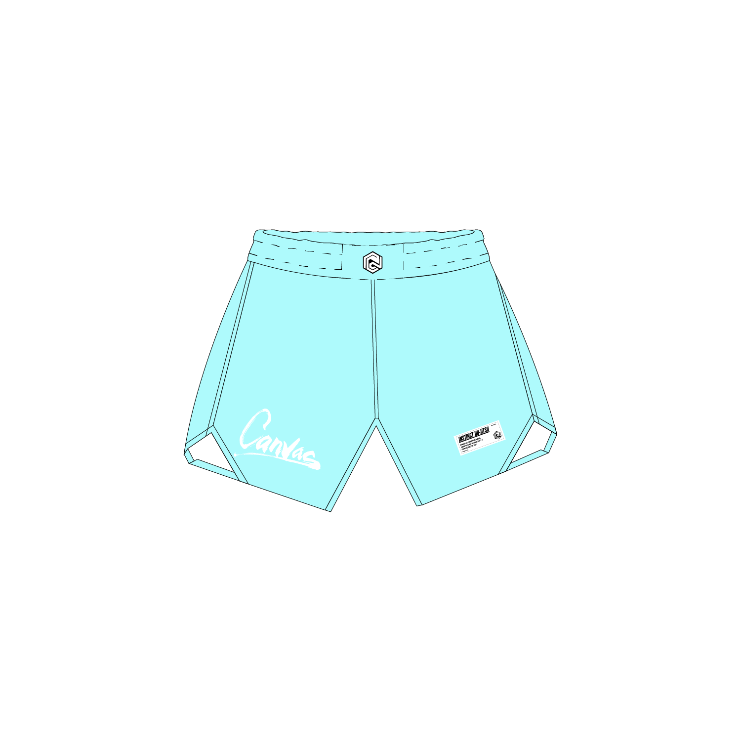CANVAS COMBAT SHORTS - BLUE