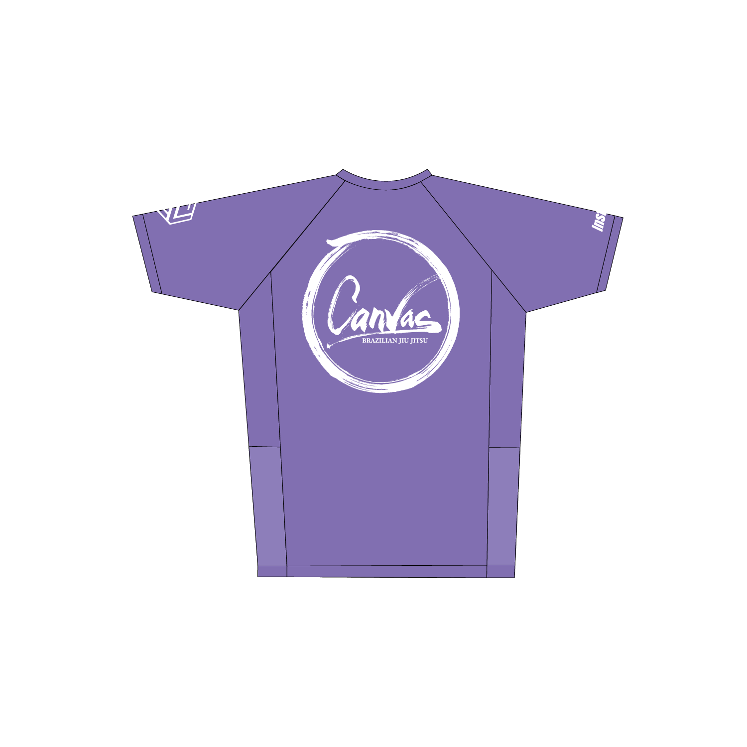 CANVAS SHORT SLEEVE RASH GUARD - PURPLE