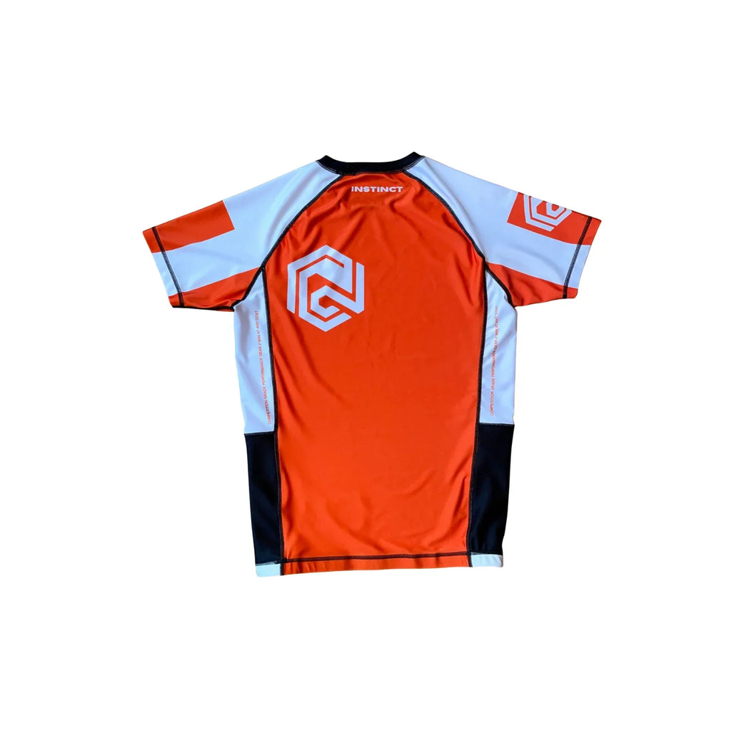 COMPETITOR SERIES SHORT SLEEVE RASH GUARD - ORANGE - INSTINCT JIU-JITSU