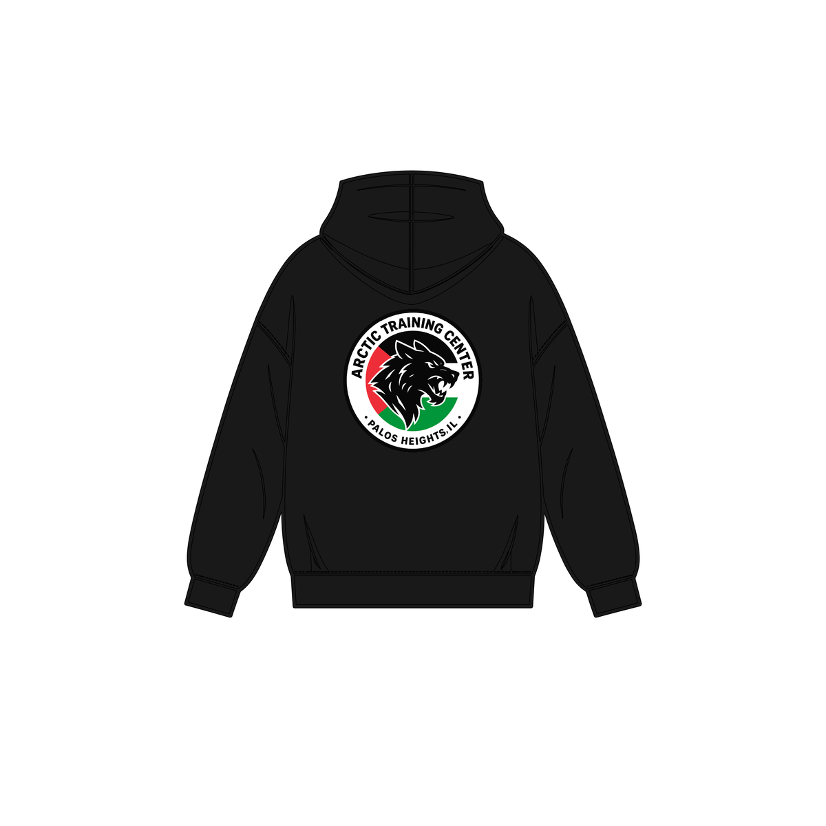 INSTINCT JIU-JITSU Kuffiyah Zip Up with front zipper, casual design, and comfortable fit, shown from the rear view.