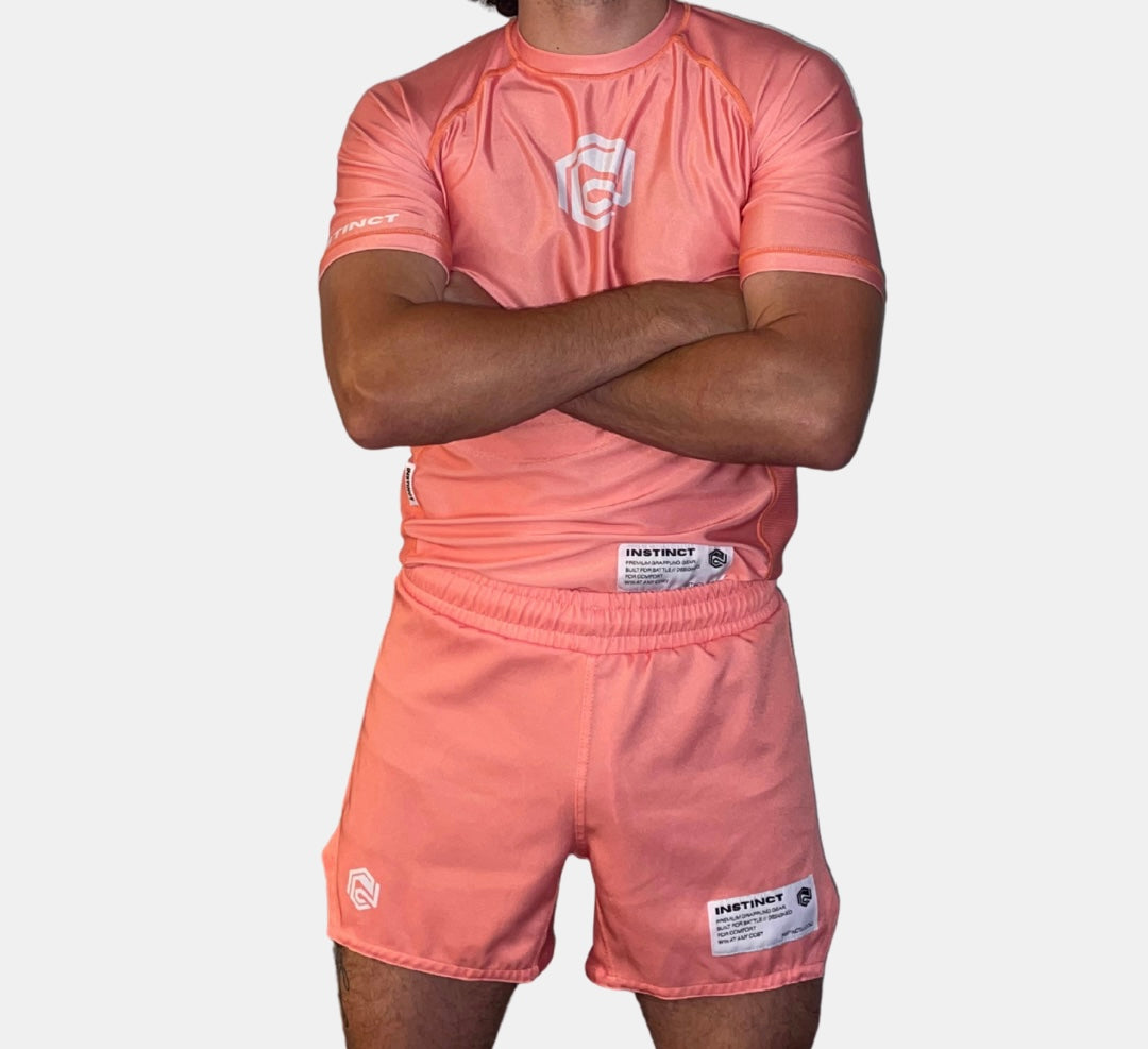 CORE SERIES SHORT SLEEVE RASH GUARD - SALMON