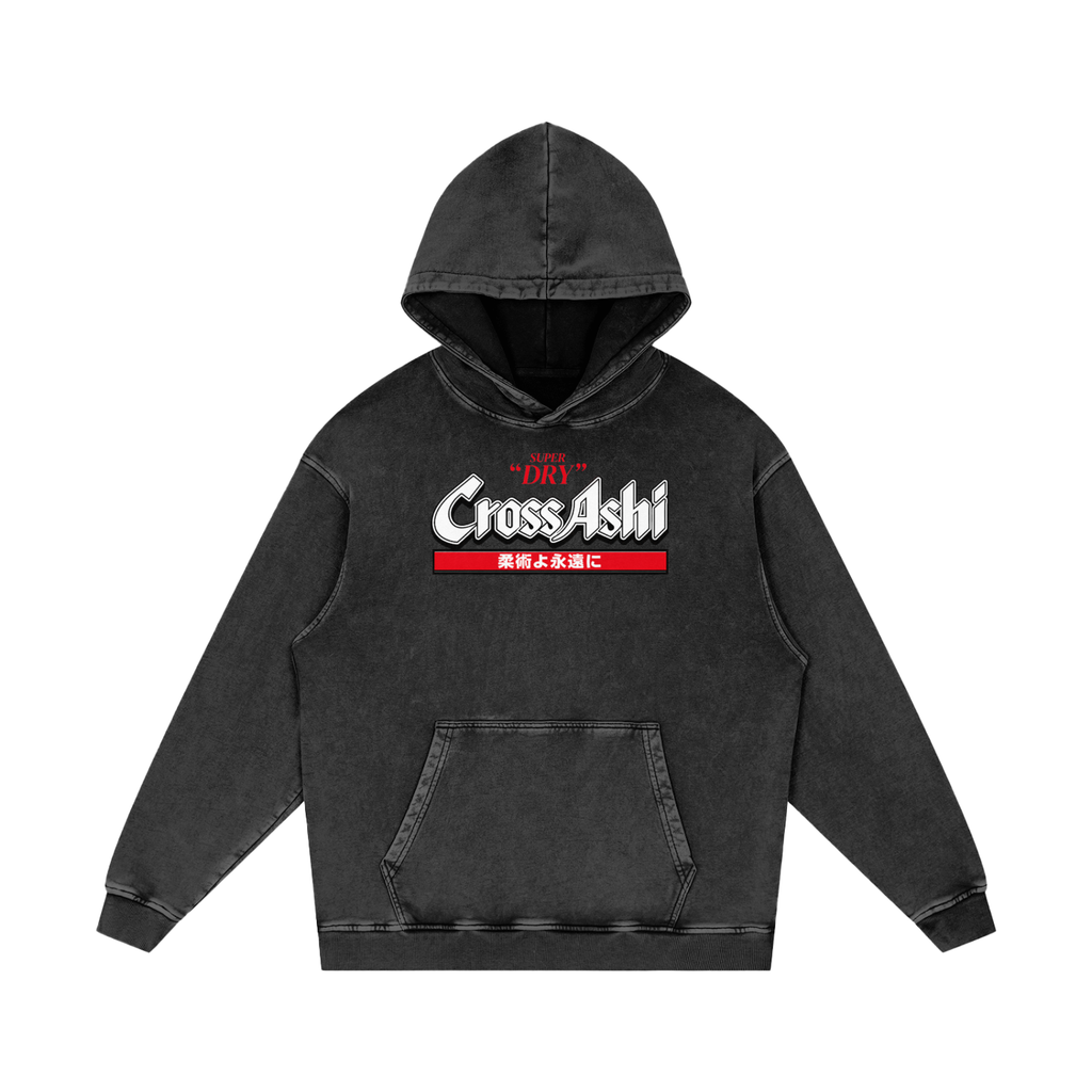 CrossAshi Snow Washed Loose Cotton Hoodie