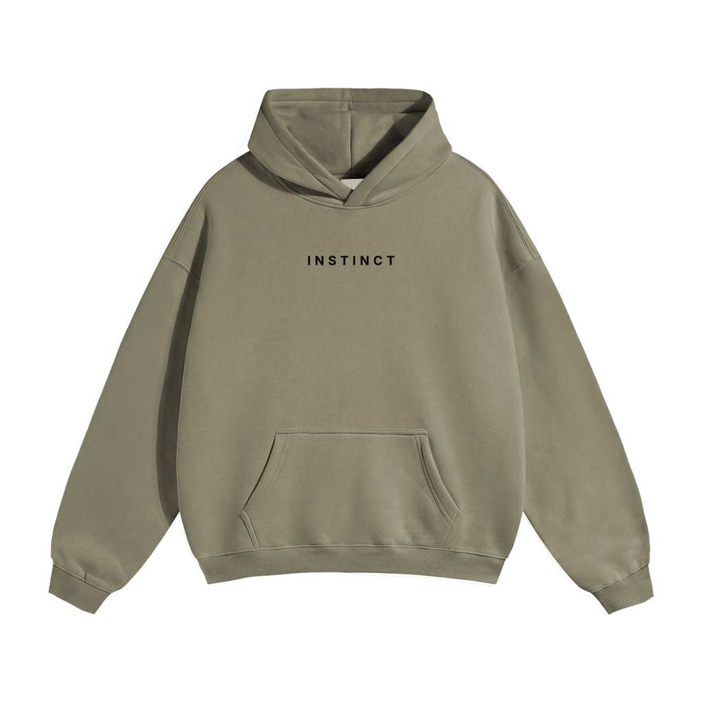 Issue 01 Oversized Fleece Hoodie - Grey Coffee